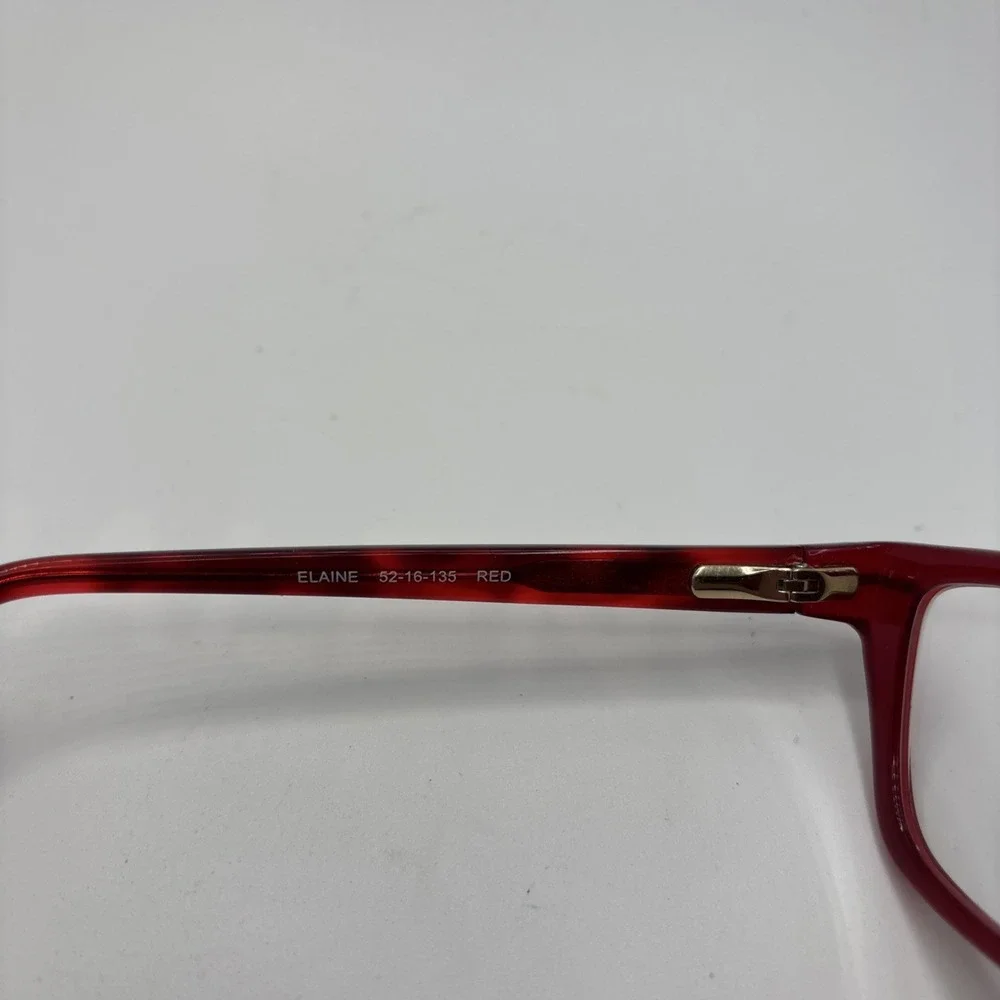 Brooklyn Eyewear Crystal Red ELAINE Eyeglasses 52/16/135 Frame #D198
